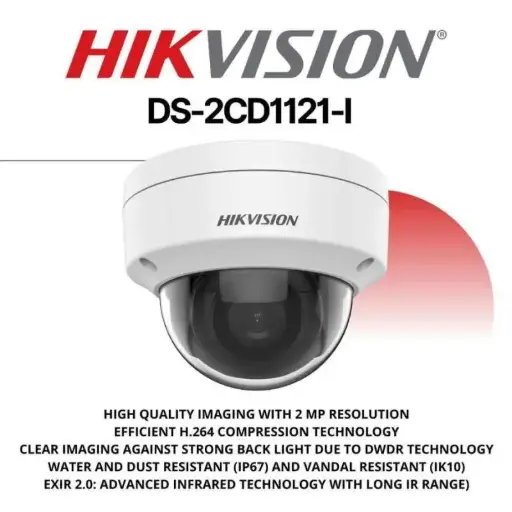 HIKVISION DS-2CD1121-I Hikvision 2 MP Fixed Dome Network Camera